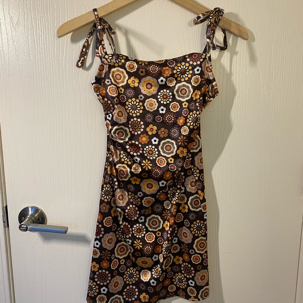 Urban Outfitters Floral Tie-Strap Mini Dress